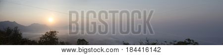 Panorama Landccape And View Of Phu Tok Mountain