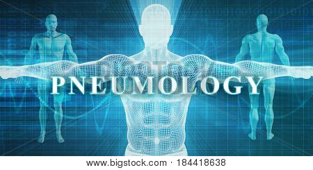 Pneumology as a Medical Specialty Field or Department 3D Illustration Render