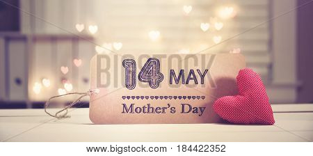 Mother's Day Message With A Red Heart