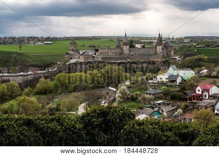 Old Castle in the Ancient City of Kamyanets-Podilsky, Ukraine.