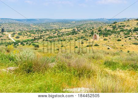 Ruins of Crusader Church of St Anne in Bet Guvrin-Maresha National Park. It was one of the most important towns of Judah during the time of the First Templ