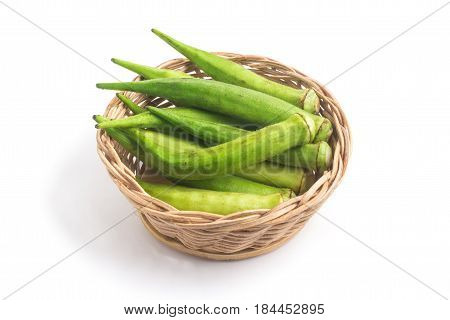 Brazilian Okra Into A Basket