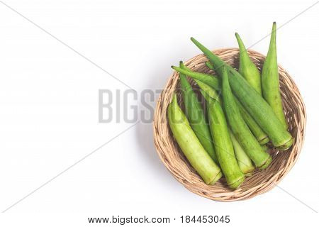 Brazilian Okra Into A Basket