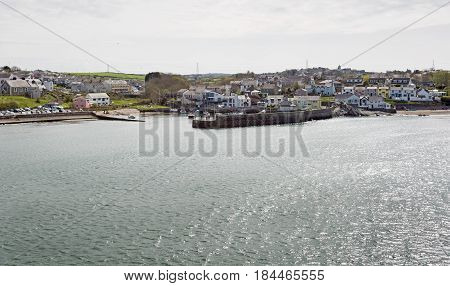 Cemaes Bay harbour and town in Anglesey North Wales