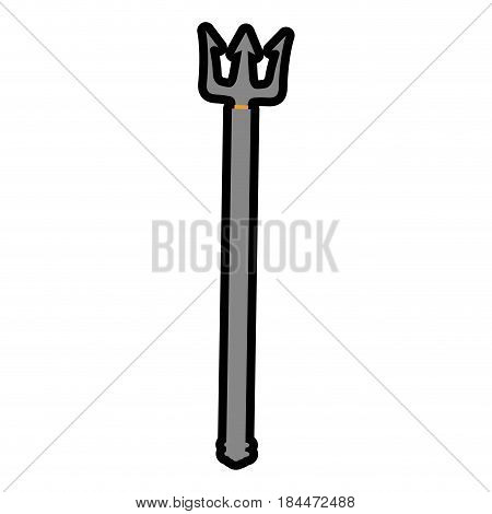 triden icon over white background. vector illustration