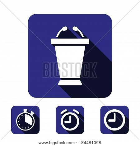 lectern with microphone icon stock vector illustration flat design