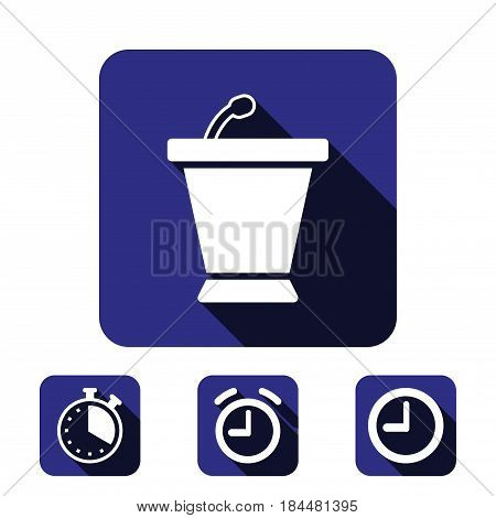 lectern with microphone icon stock vector illustration flat design