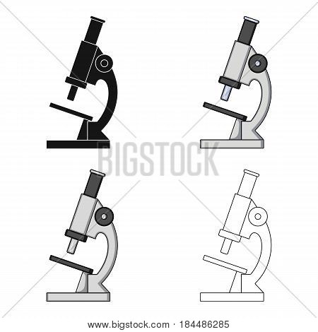 Microscope.Medicine single icon in cartoon style vector symbol stock illustration .