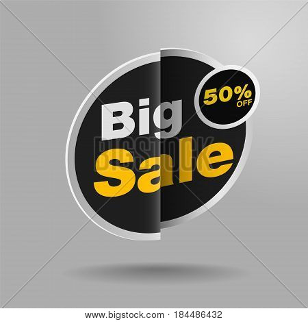 sale banner stickers 50% off icons design