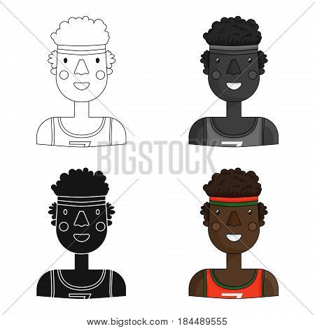 Sportsman icon in cartoon style isolated on white background. People of different profession symbol vector illustration.