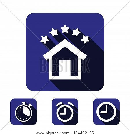 hotel icon stock vector illustration flat design