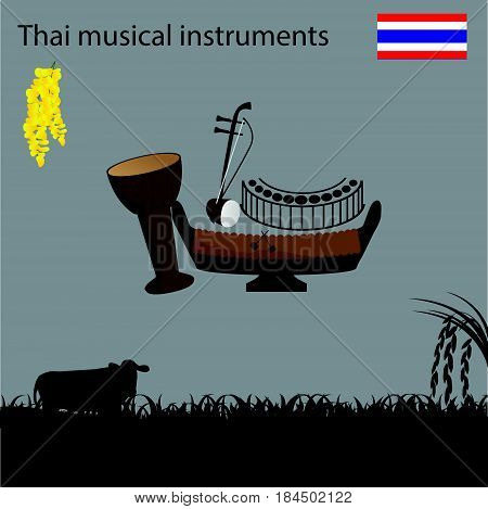 Thai National Musical Instrument national flower of Thai.
