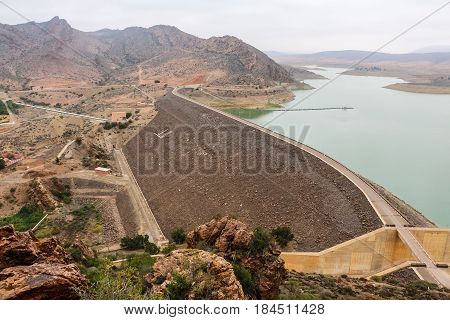 Yellow Mountains, Lake And Beautiful Panoramic View