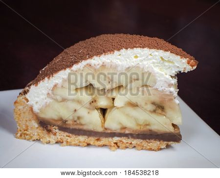 Banoffee pie, Selective focus and close up