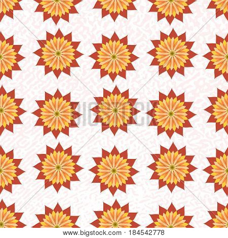Vector illustration of small minimalistic flowers on white background seamless pattern.