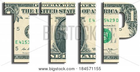 Ttip. Us Dollar Texture.