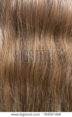 Texture of wavy blond dense thick shiny hair
