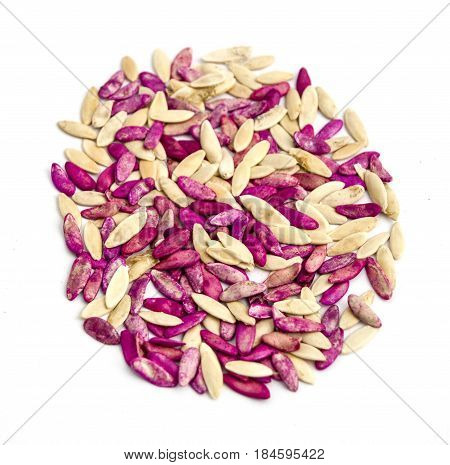 Cucumber seeds, medicated cucumber seeds, cucumber seeds on white ground