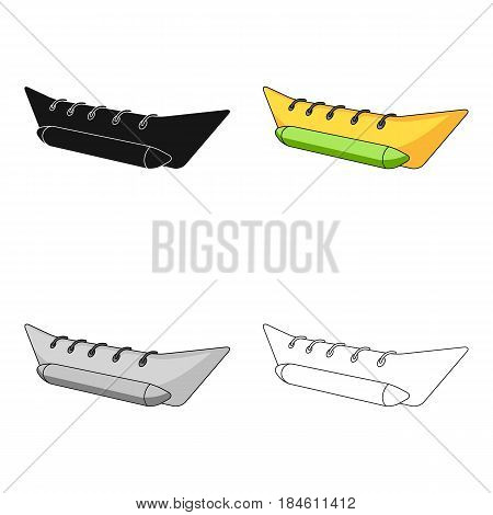 Water attraction banana.Summer rest single icon in cartoon style vector symbol stock web illustration.