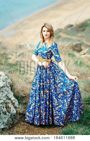 Beautiful Attractive Blond Caucasian Girl Model