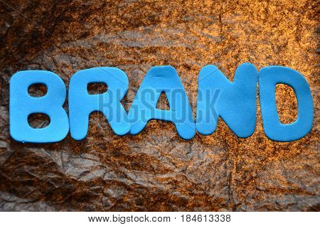 word brand on a  abstract coorful background