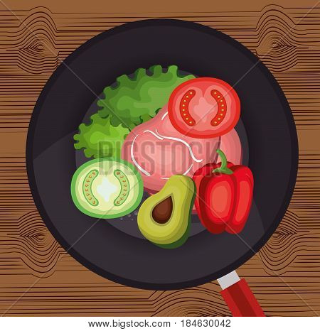 healthy food vegan icons vector illustration design