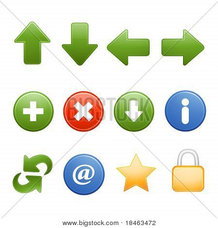 Custom web icone vettoriali
