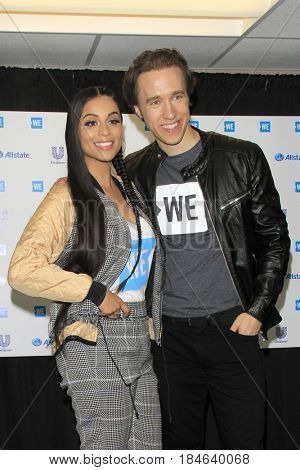 , LOS ANGELES - APR 27:  Lilly Singh, Craig Kielburger at the We Day California 2017 at The Forum on April 27, 2017 in Inglewood, CA