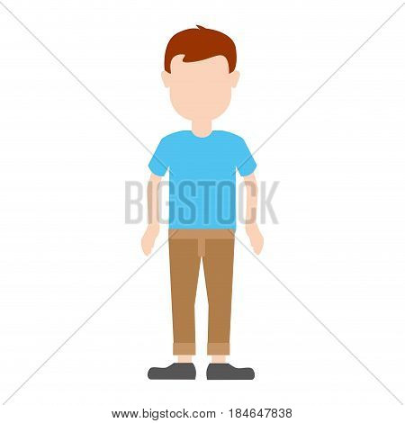 nice boy with casual coth, vector illustration design
