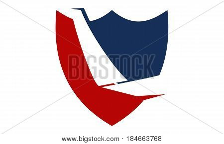 This image describe about Plane Shield Logo