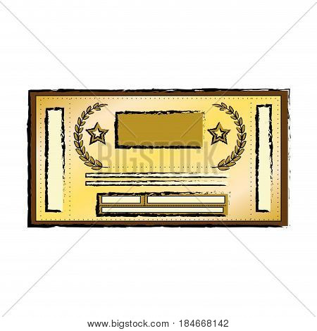 Entrance ticket paper icon vector illustration graphic design