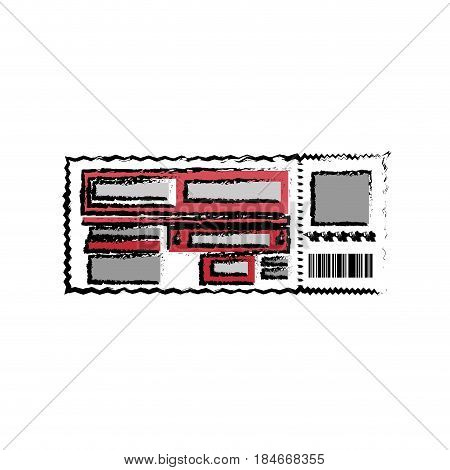 Entrance ticket paper icon vector illustration graphic design