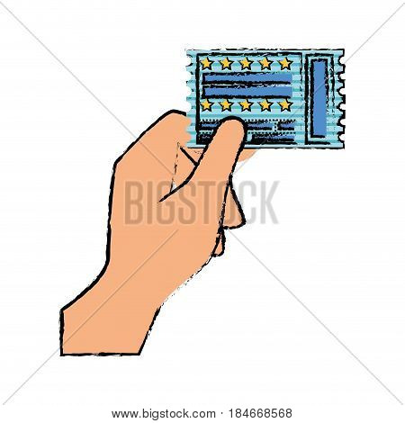 Entrance ticket paper icon vector illustration graphic design