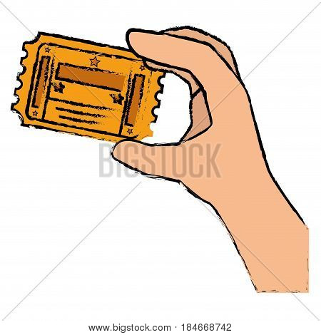 Entrance ticket paper icon vector illustration graphic design
