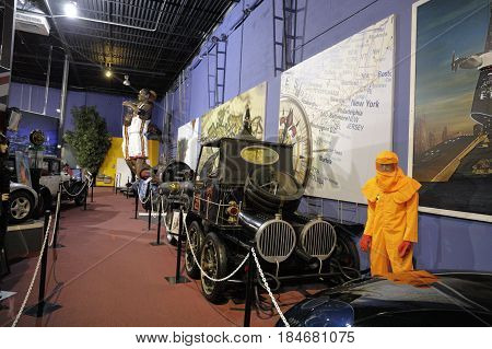 MIAMI, FL, USA - MAY 3, 2017: Stock photo of the Miami Auto Museum at the Dezer Collection of automobiles and related memorabilia