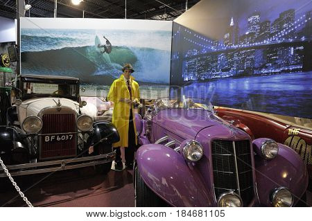 MIAMI, FL, USA - MAY 3, 2017: Stock photo of the Miami Auto Museum at the Dezer Collection of automobiles and related memorabilia