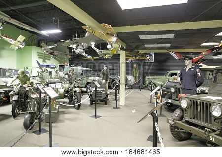 MIAMI, FL, USA - MAY 3, 2017: Stock photo of the Miami Auto Museum at the Dezer Collection of automobiles and related memorabilia.