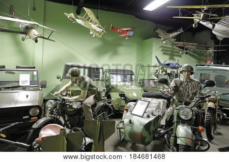 MIAMI, FL, USA - MAY 3, 2017: Stock photo of the Miami Auto Museum at the Dezer Collection of automobiles and related memorabilia.