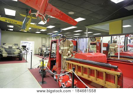 MIAMI, FL, USA - MAY 3, 2017: Stock photo of the Miami Auto Museum at the Dezer Collection of automobiles and related memorabilia.