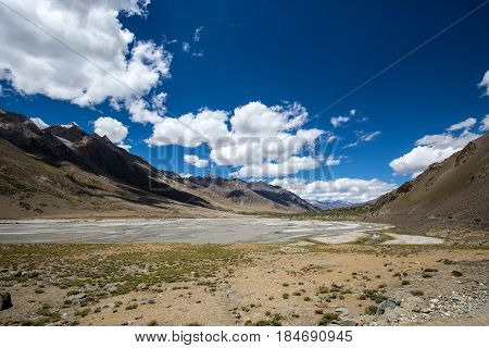 The beautiful mountain view on the way to Rangdum Kashmir state India.