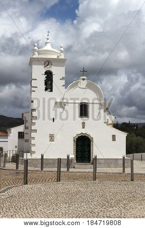 Church in the main square of Querenca Portugal