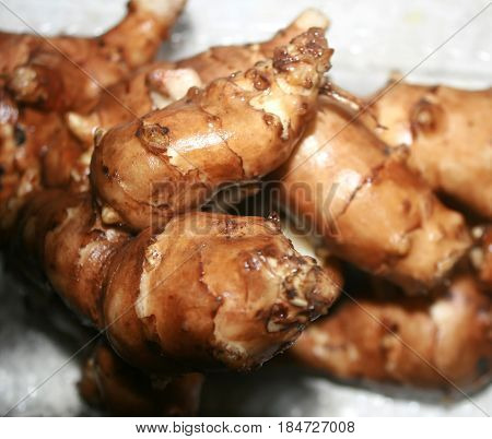 Hill from the roots of Jerusalem artichoke
