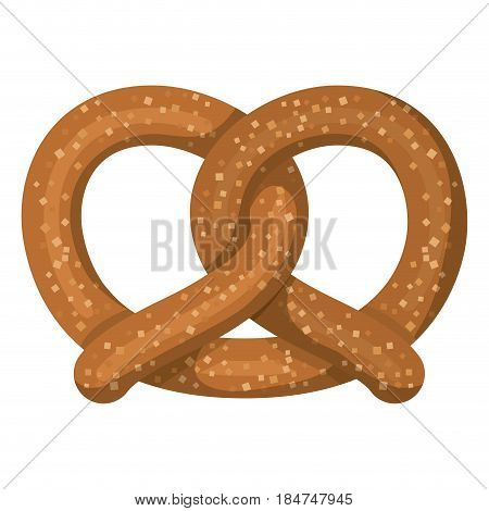 Pretzel bread icon. Oktoberfest germany culture festival and celebration theme. Isolated design. Vector illustration