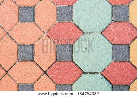 stone brick floor texture cement background .