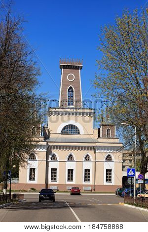 Chechersk, Belarus - May 3, 2017: Wooden City Hall Of The 18Th Century.