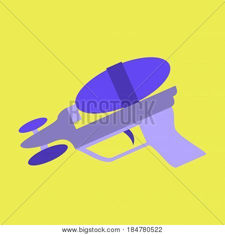 Icon in flat design Toy gun education
