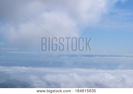 Stratus clouds and fog taken over the Pacific Ocean at the California Coast