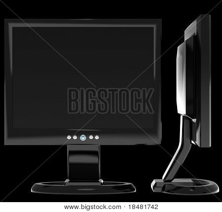 Sideudsigt over flat screen lcd