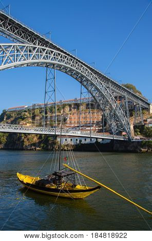 Dom Luis I bridge in Porto, Portugal