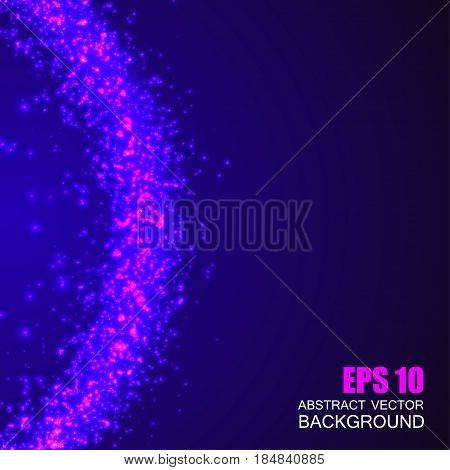 Fiolet shining circle border. Vector illustration. Abstract background